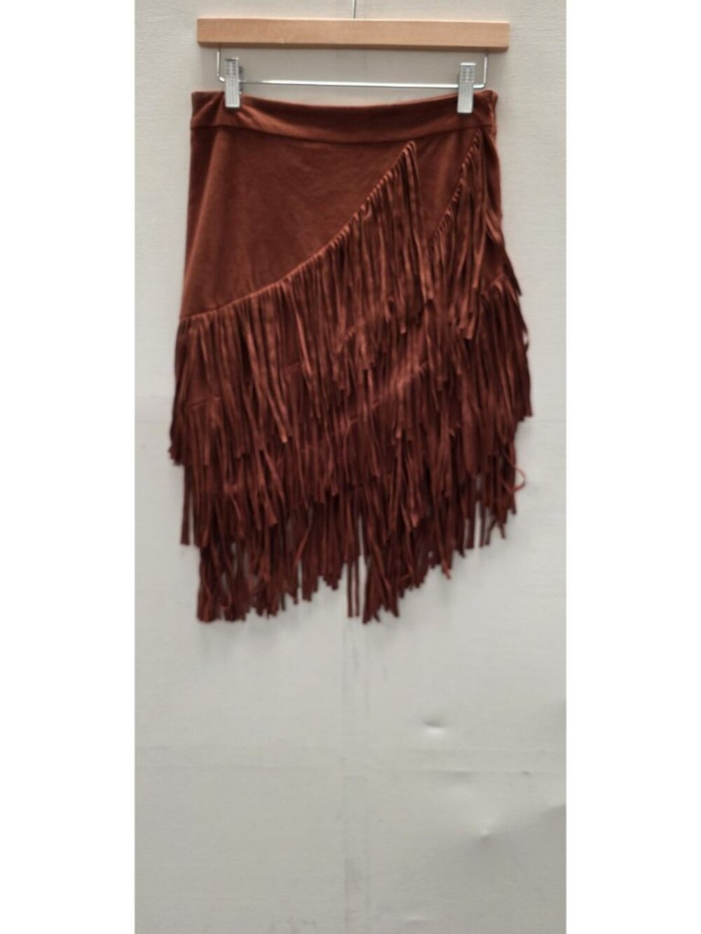 Idyllwind Miranda Lambert Fringe Skirt Faux Suede Mini Asymmetrical Sz Small - Picture 2 of 8